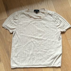 J. Crew Silk-cashmere cropped T-shirt